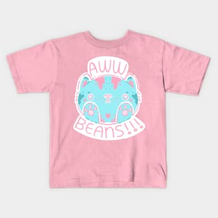 Blue Cat and Pink Jelly Bean Toes Kids T-Shirt